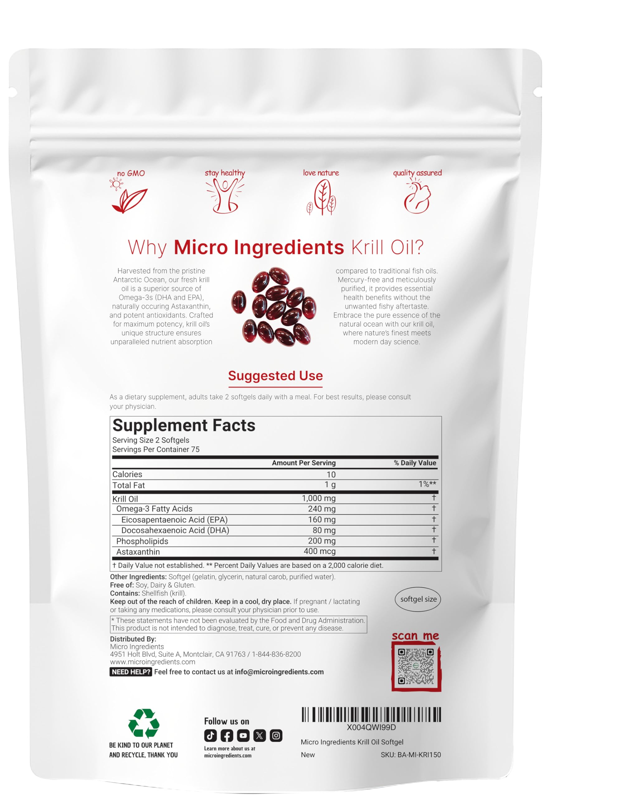 Micro Ingredients cápsula blanda en primer plano que destaca textura y fácil ingestión