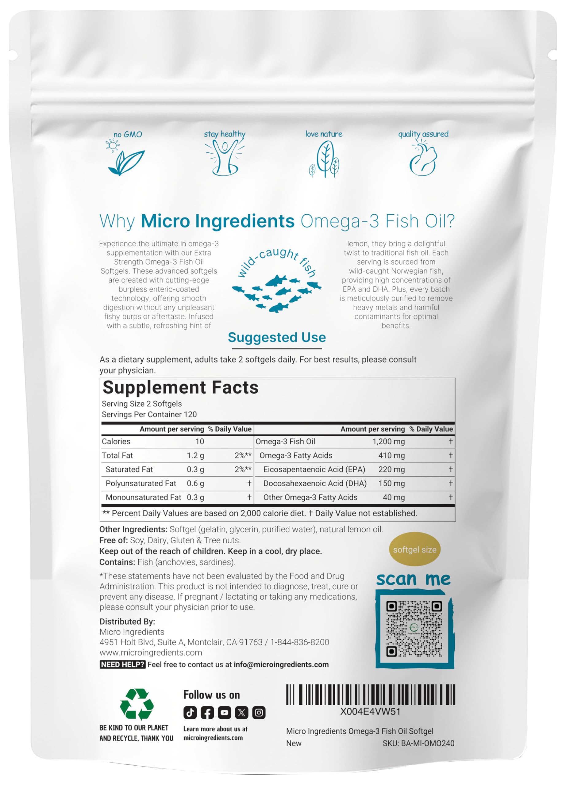 Micro Ingredients detalle de una cápsula blanda entericada para fácil ingestión