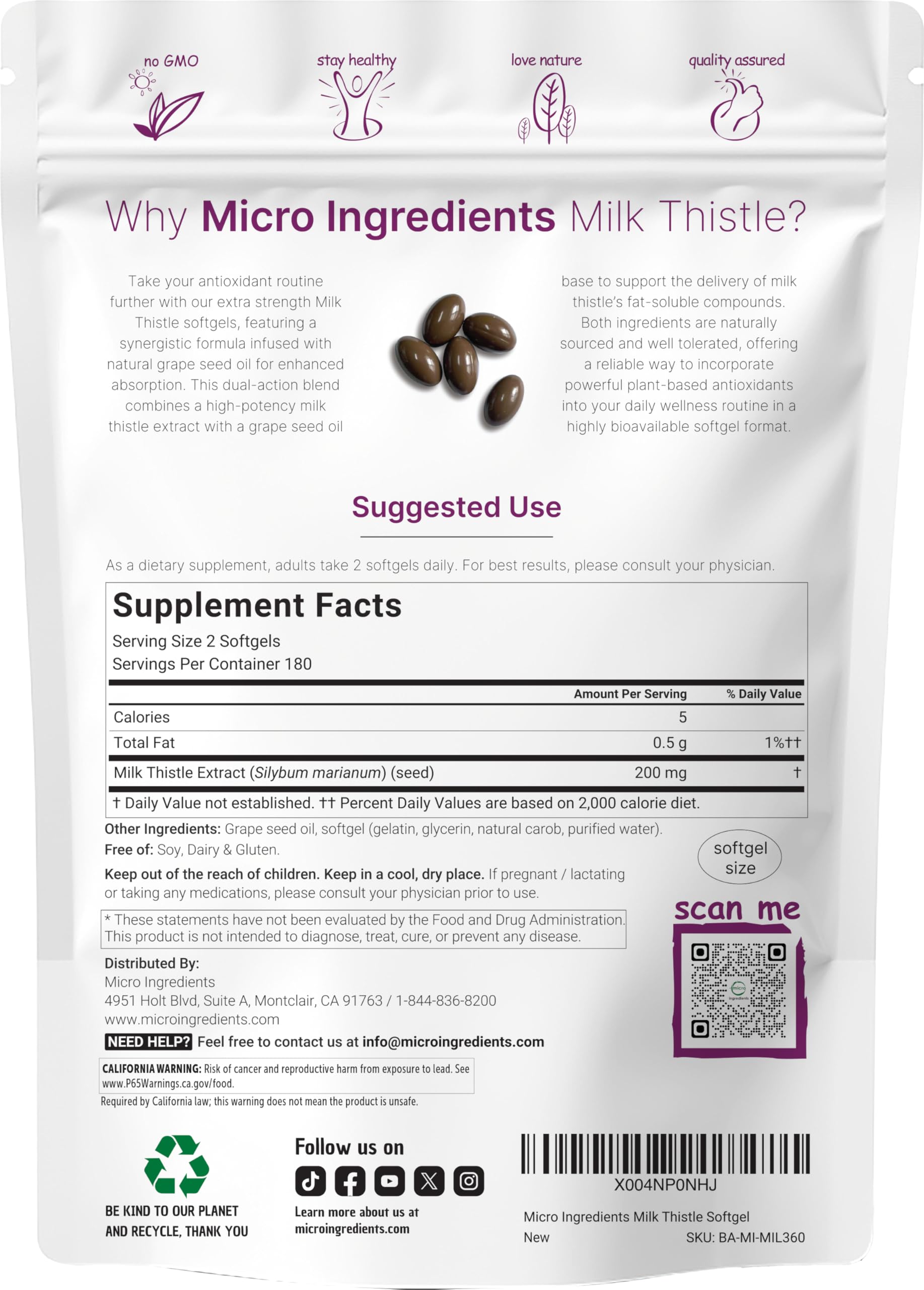 Micro Ingredients detalle de una softgel con textura brillante que facilita la ingesta