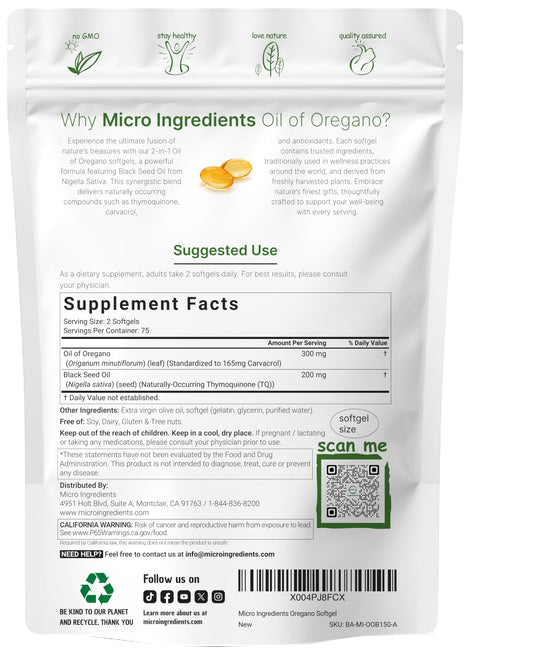 Micro Ingredients cápsulas blandas en primer plano, fácil de tragar