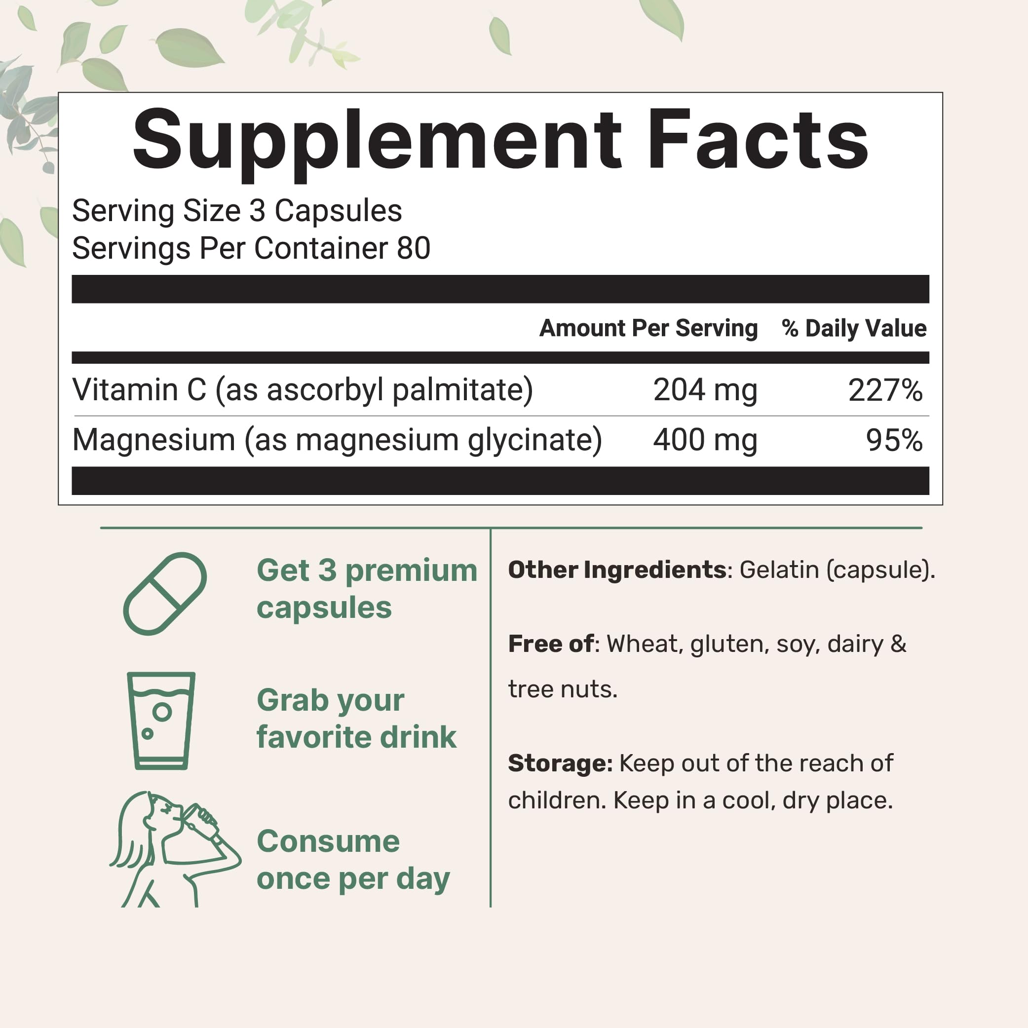 Micro Ingredients cápsulas dispuestas, detalle de forma y pureza