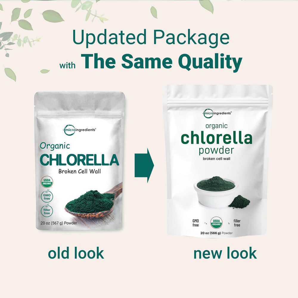 Micro Ingredients polvo de chlorella mezclado en batido como aporte nutritivo
