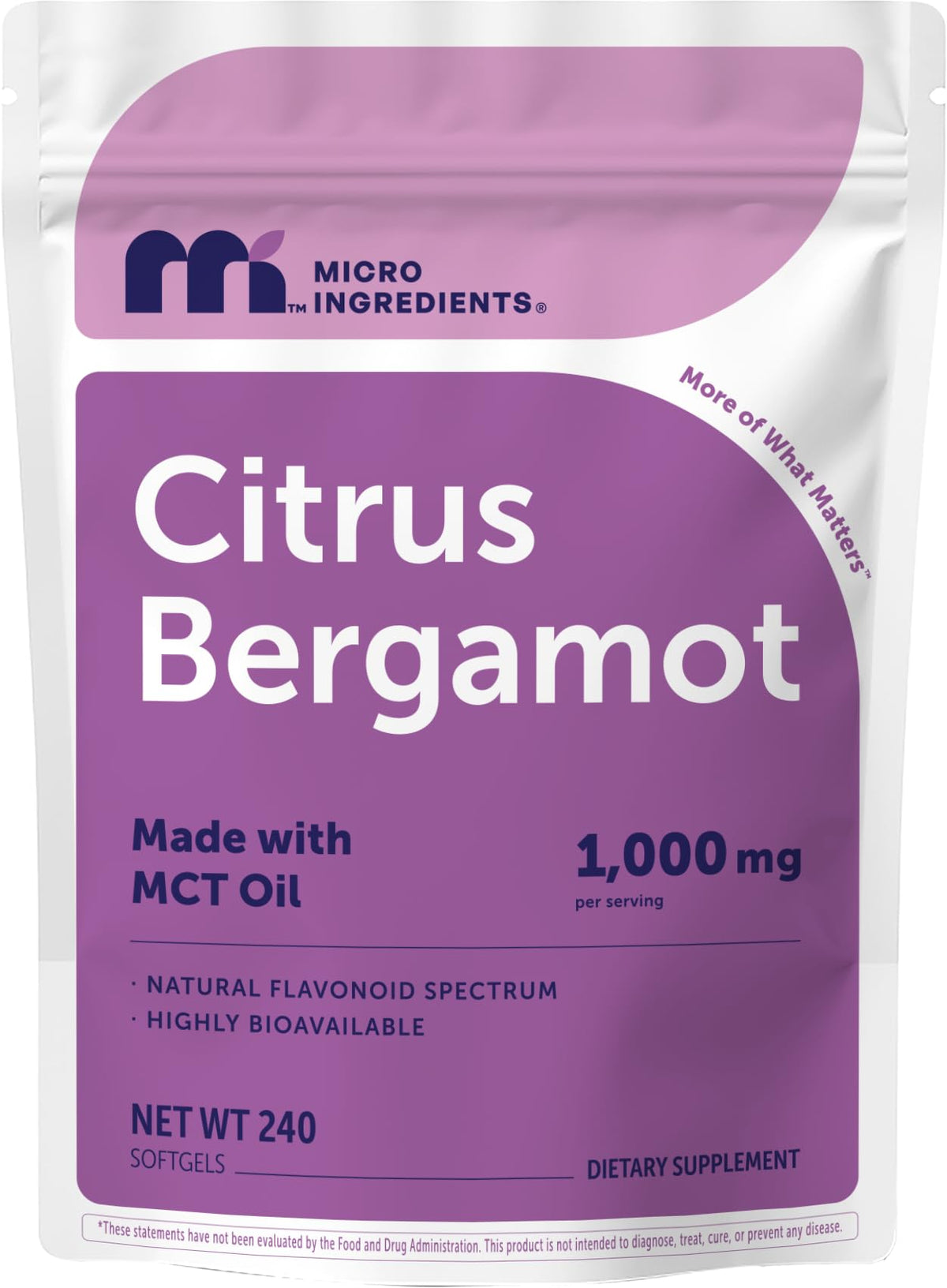 Micro Ingredients vista frontal del envase, fórmula confiable para rutina diaria
