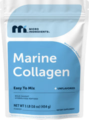 Micro Ingredients empaque frontal del colágeno marino, presentación clara y práctica