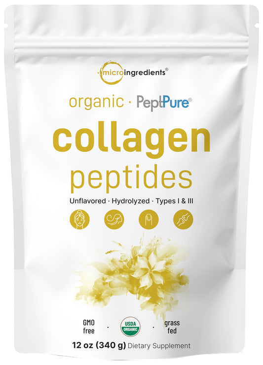 Micro Ingredients envase frontal mostrando marca y etiqueta, confianza y pureza