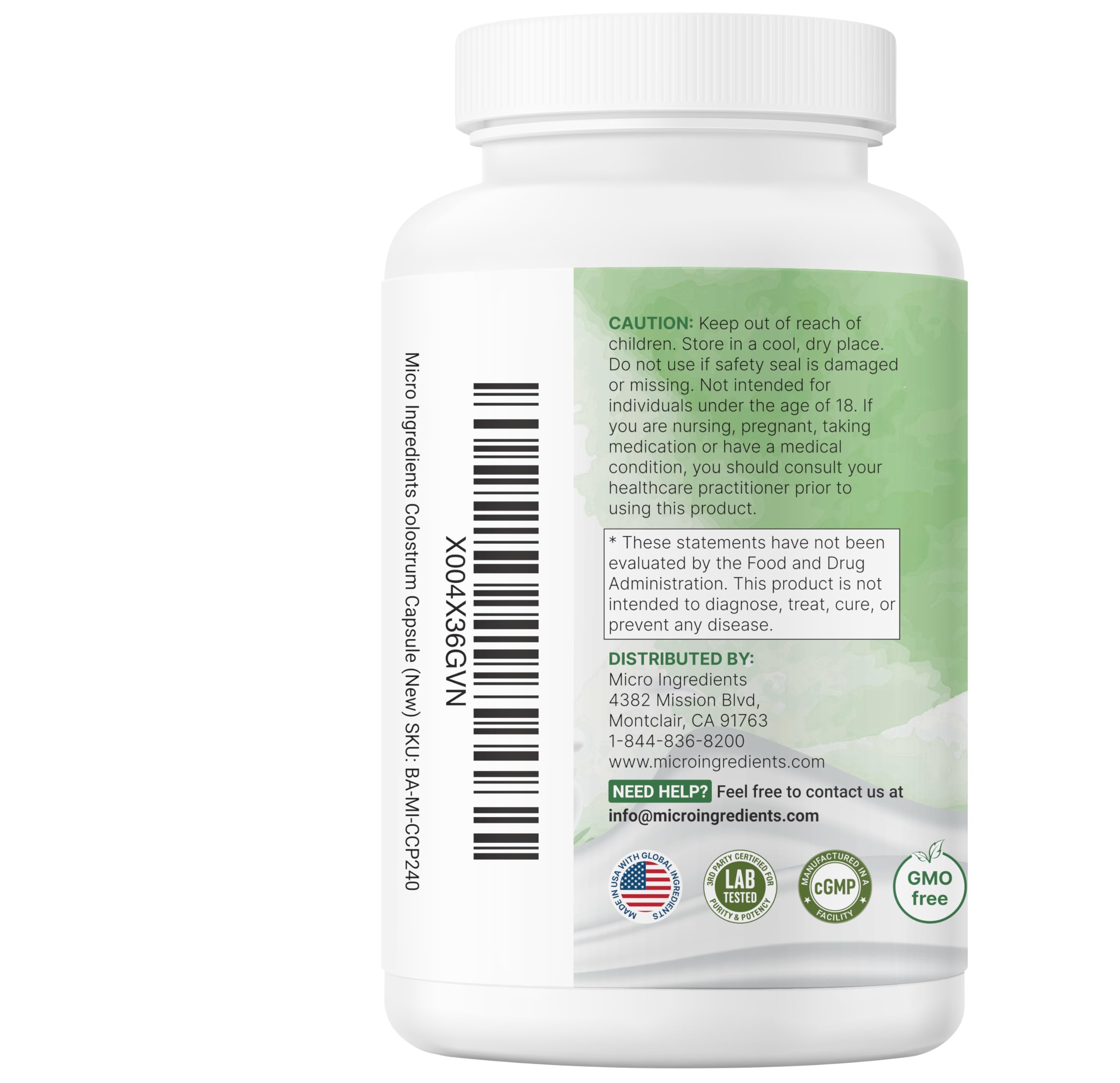 Micro Ingredients frasco en encimera de cocina, integración en la rutina diaria