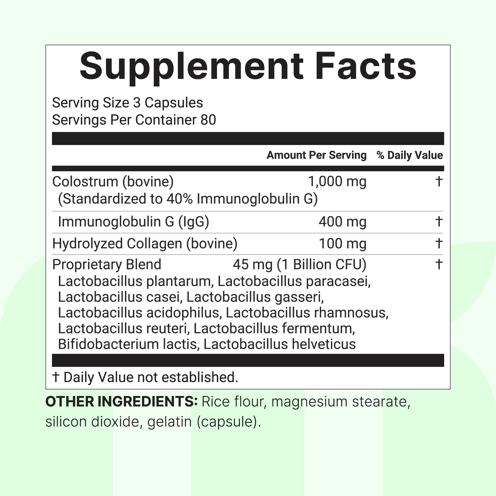 Micro Ingredients etiqueta con valores nutricionales, transparencia de ingredientes