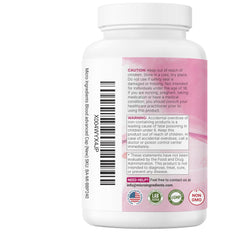 Micro Ingredients etiqueta destacando libre de soja lácteos y gluten