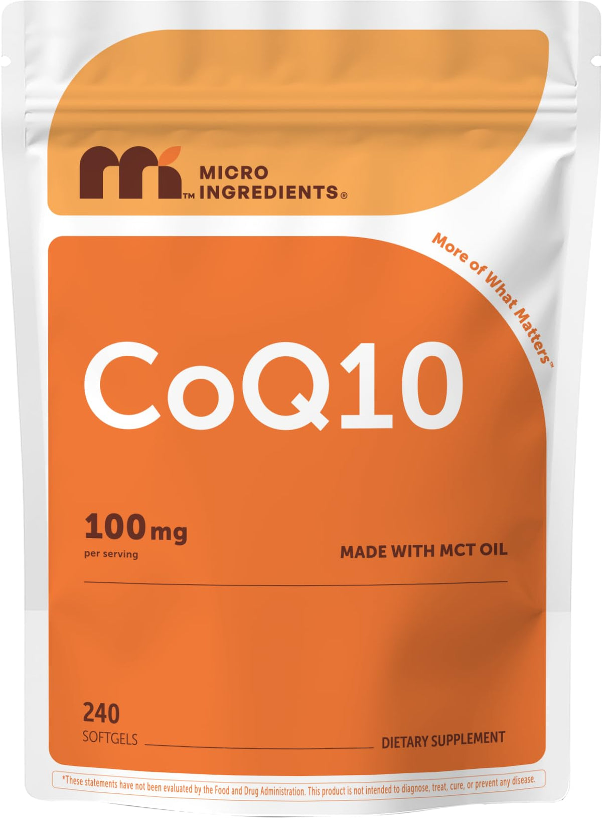 Micro Ingredients frasco frontal mostrando 240 cápsulas y etiqueta clara