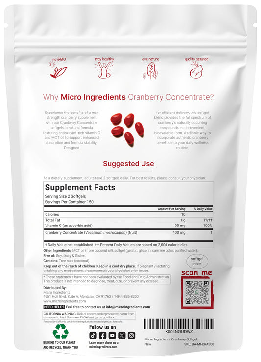 Micro Ingredients envase abierto con softgels visibles y facilidad de dosificación