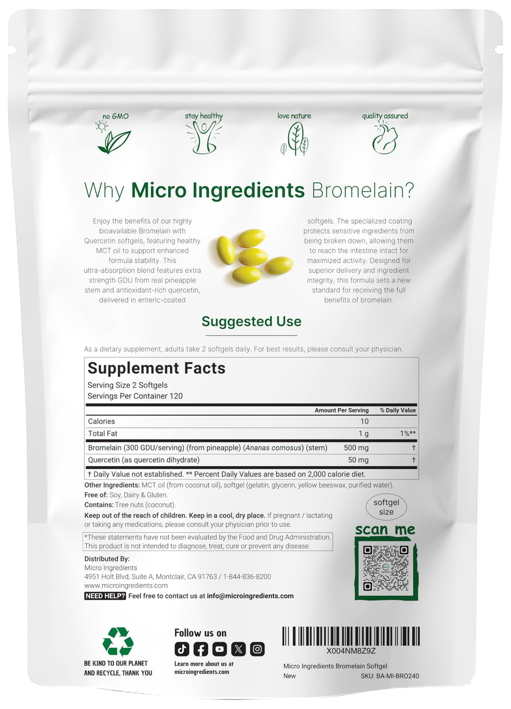 Micro Ingredients primer plano de cápsula entérica mostrando recubrimiento y estabilidad