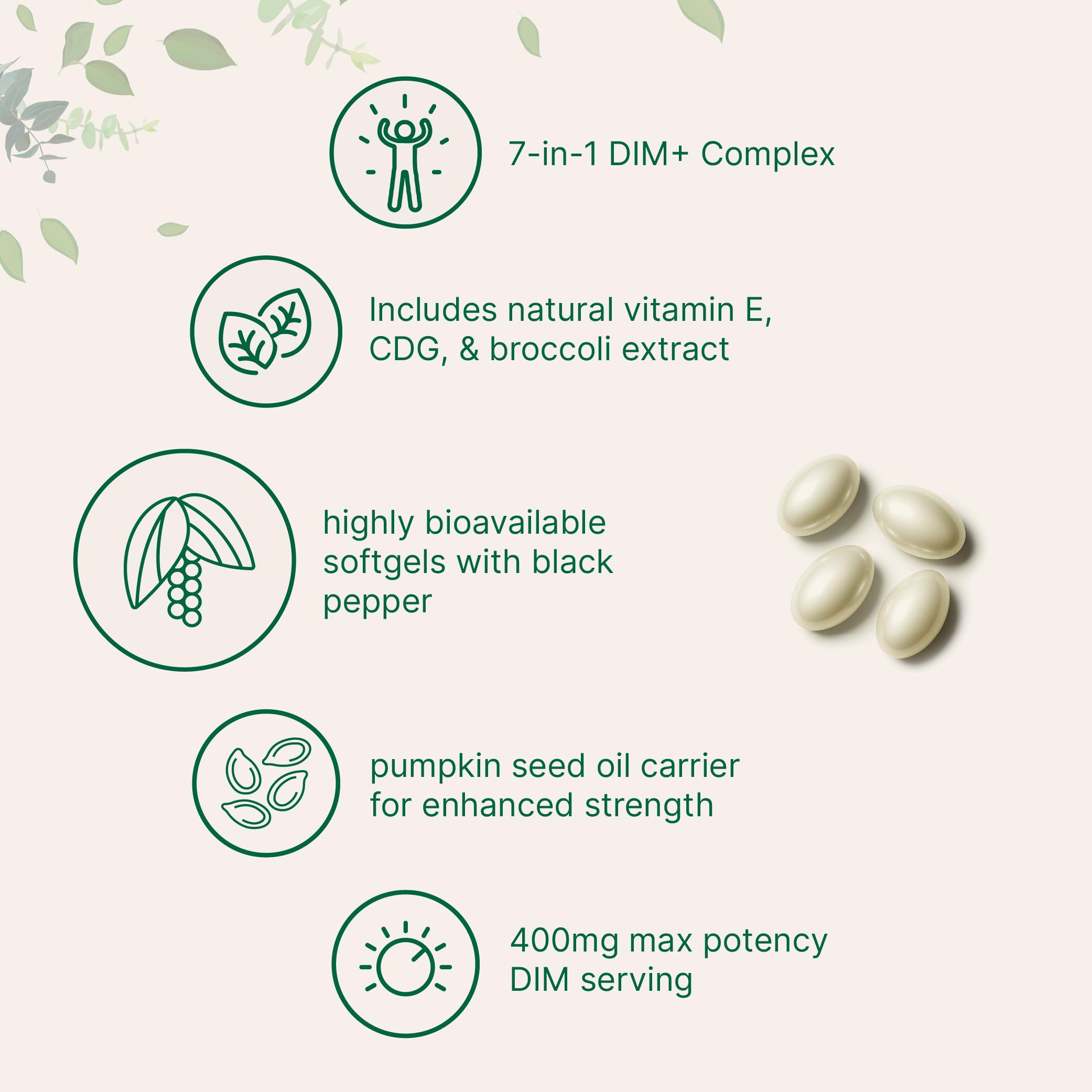 Micro Ingredients softgel en mano para comparar tamaño y dosificación clara