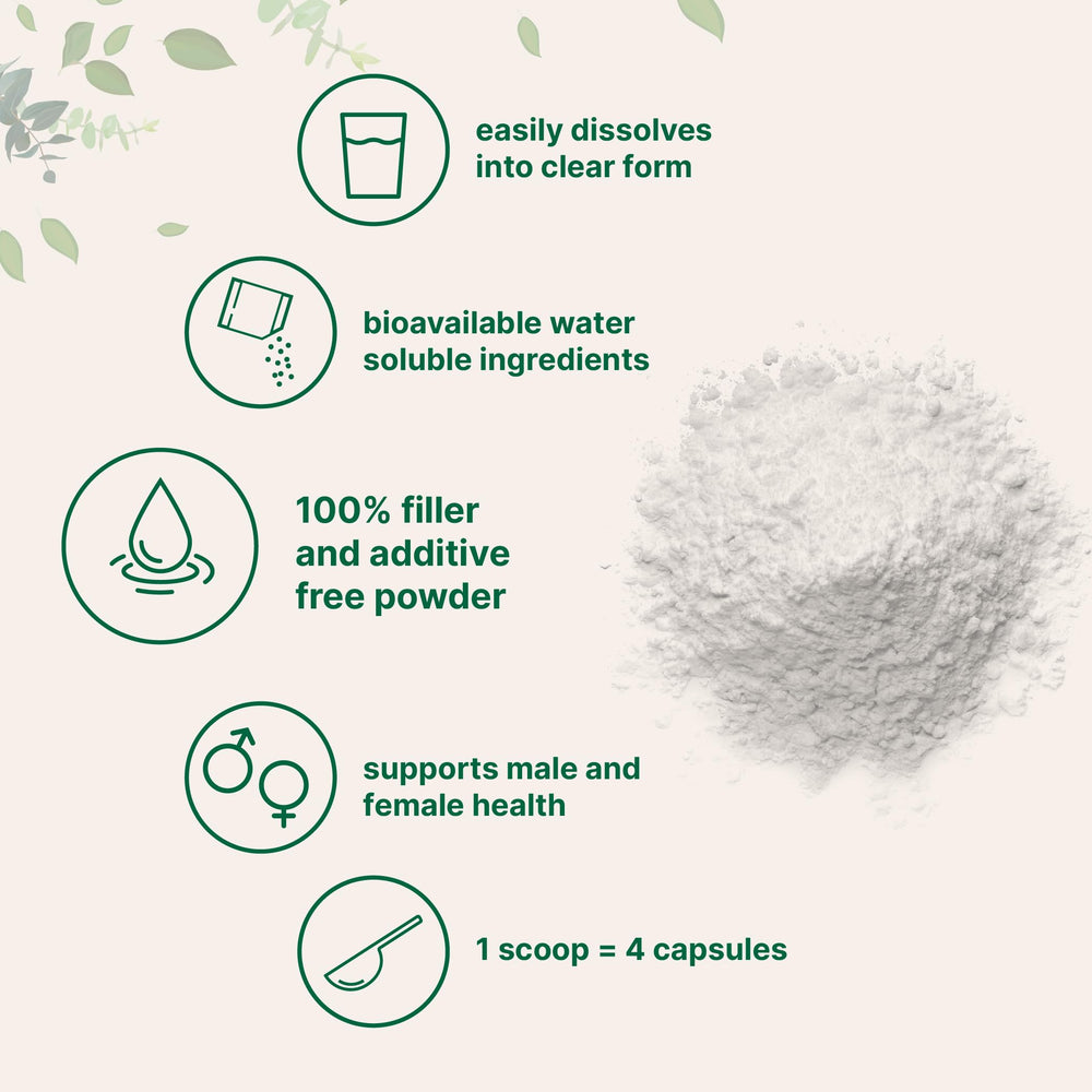 Micro Ingredients polvo disolviéndose en agua clara para mezcla rápida