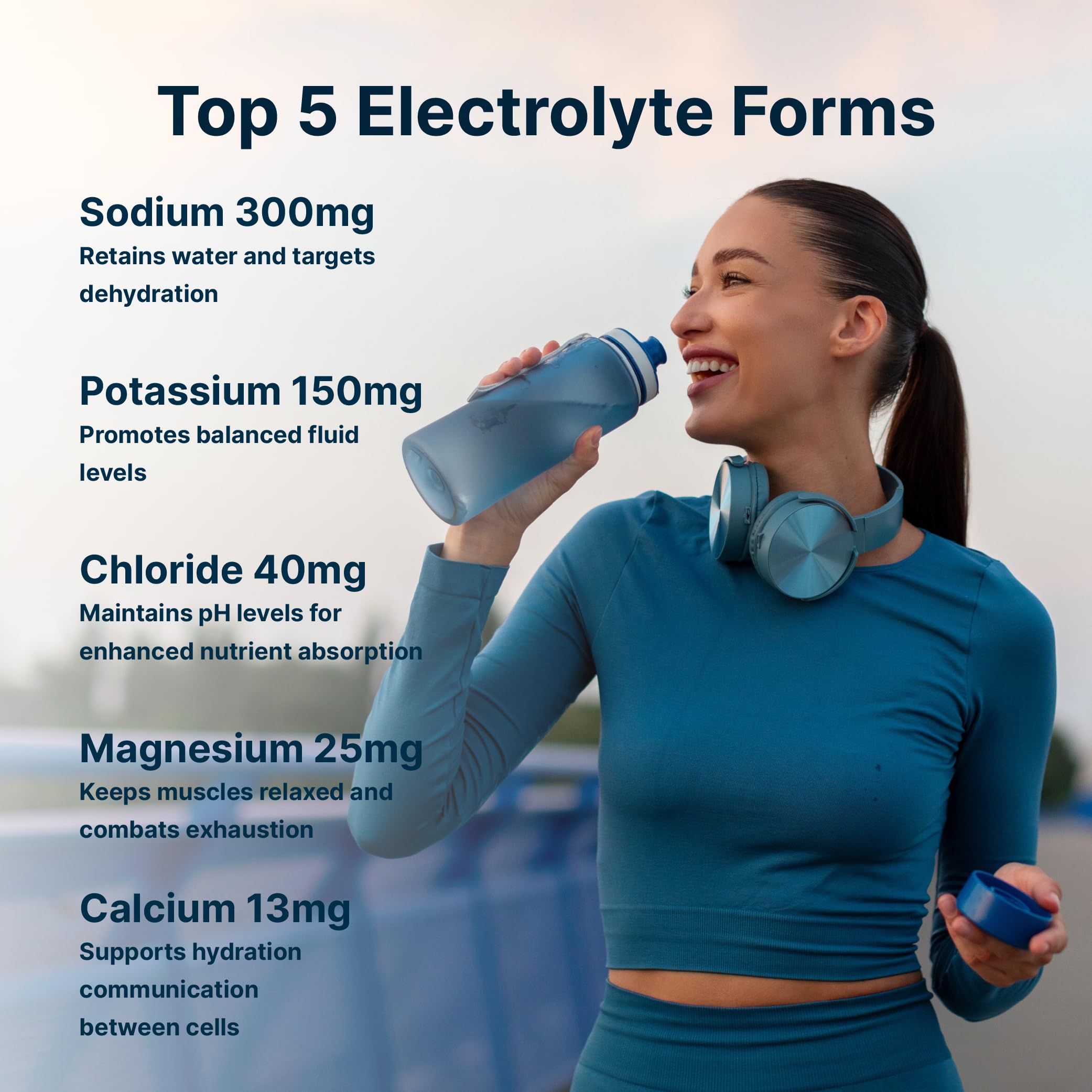 Micro Ingredients tabletas disolviéndose en botella para hidratación rápida