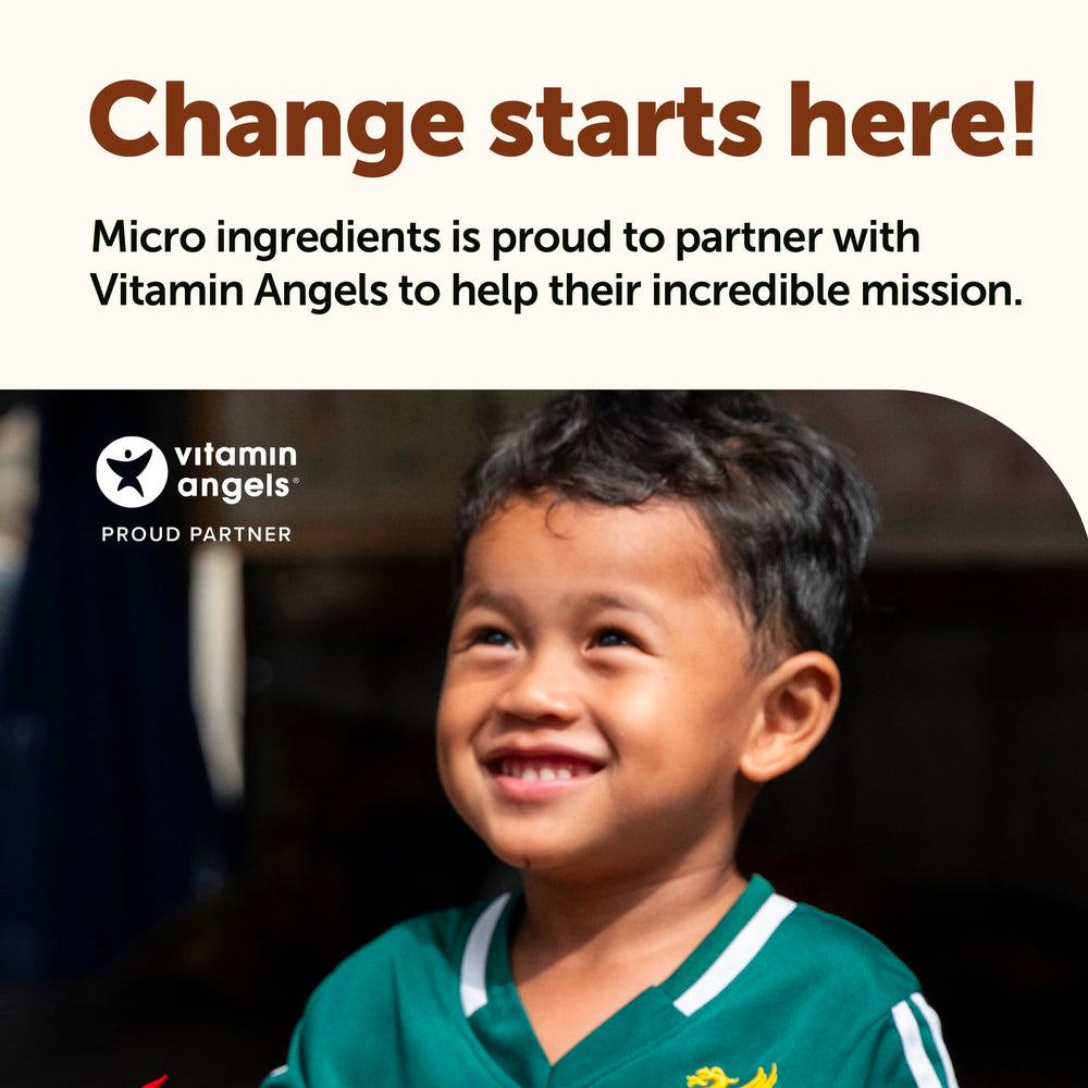 Micro Ingredients botella abierta con 120 softgels mostrando suministro de días