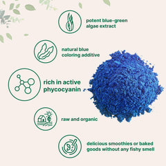 Micro Ingredients polvo azul mezclado en batido para color y proteína vegetal