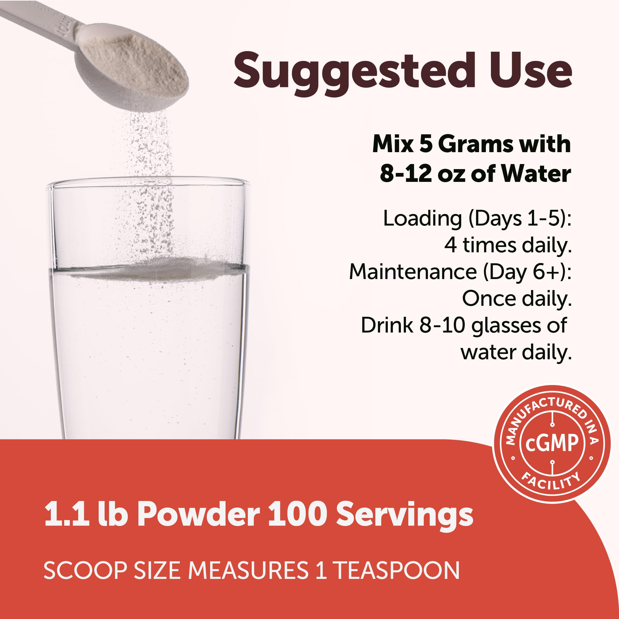Micro Ingredients polvo disuelto en vaso para una mezcla rápida y suave