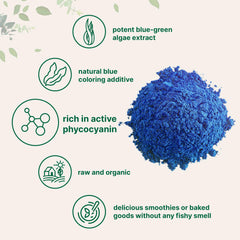 Micro Ingredients espirulina azul vertida en smoothie creando color vibrante y apetecible