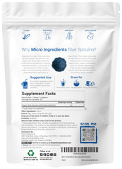 Micro Ingredients polvo de espirulina azul textura fina y color intenso para mezcla