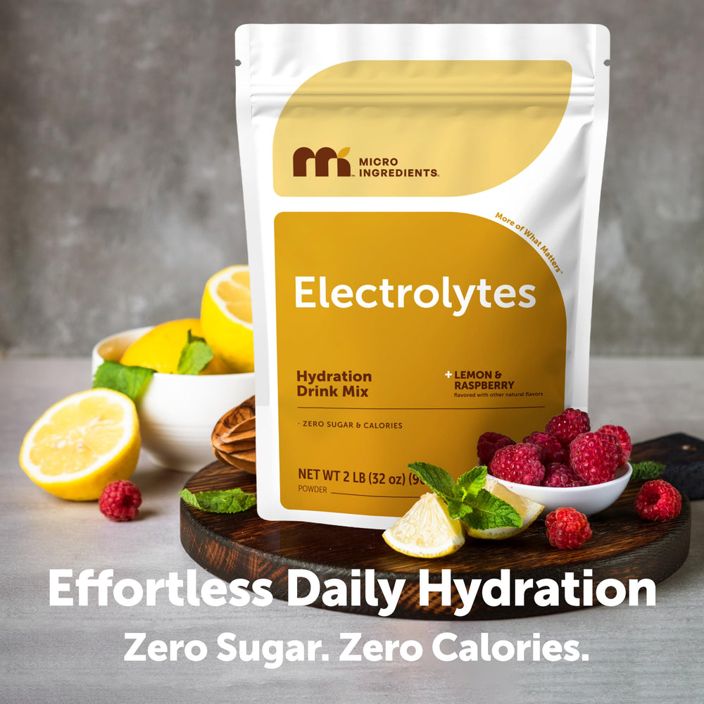 Micro Ingredients etiqueta nutricional destacando potasio y sin azúcar