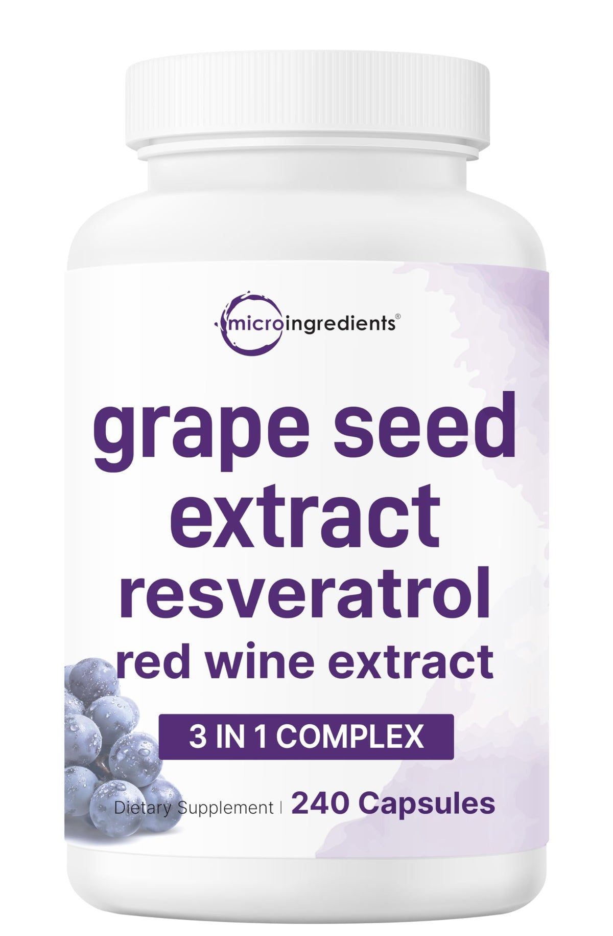 Micro Ingredients frasco delante mostrando etiqueta clara y beneficios