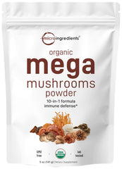 Micro Ingredients frente del empaque mostrando sello USDA Organic y beneficios claros
