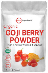 Micro Ingredients empaque frontal mostrando 16 oz y etiqueta orgánica, claridad de información