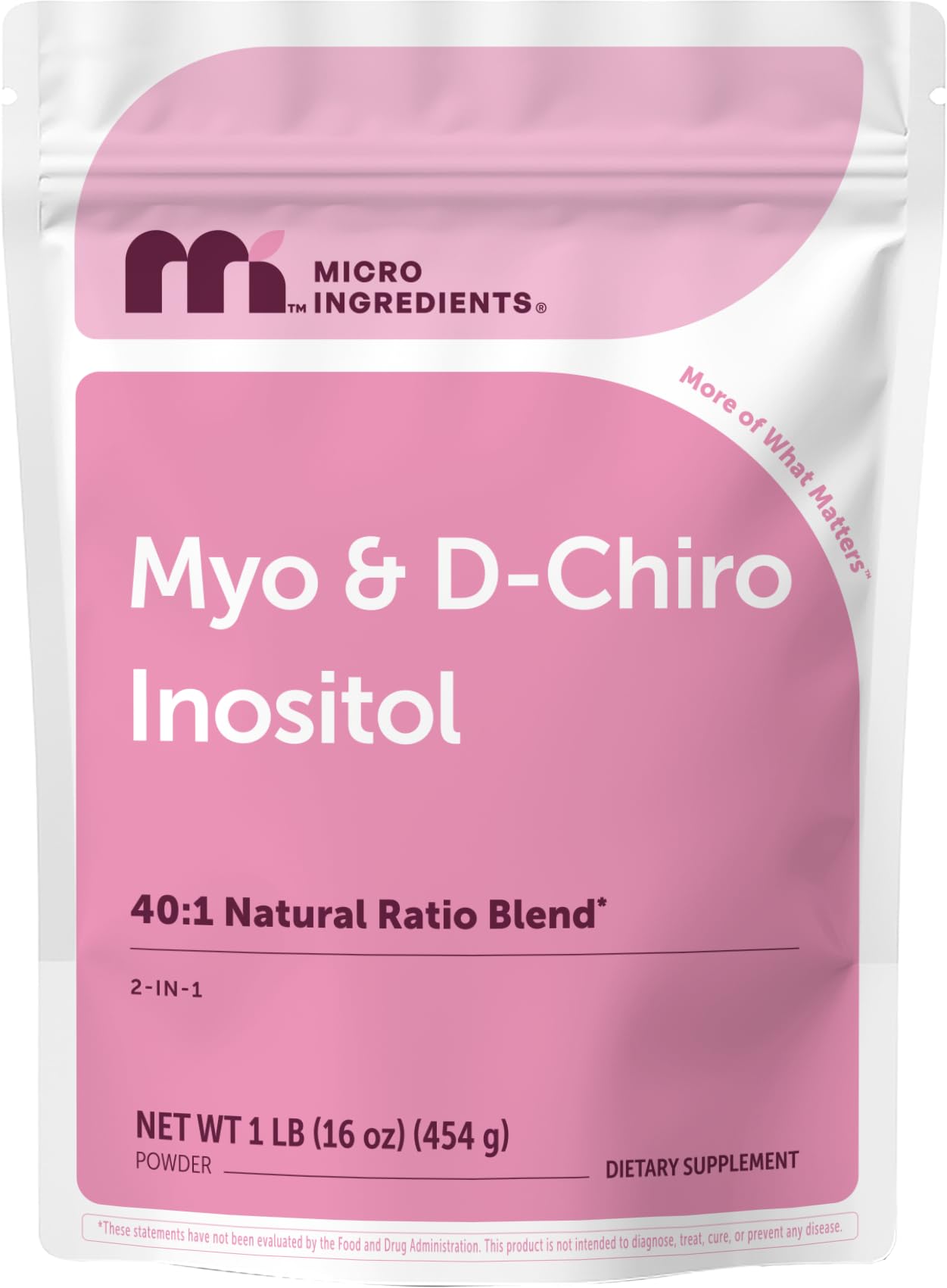 Micro Ingredients frente del empaque mostrando el envase y porciones
