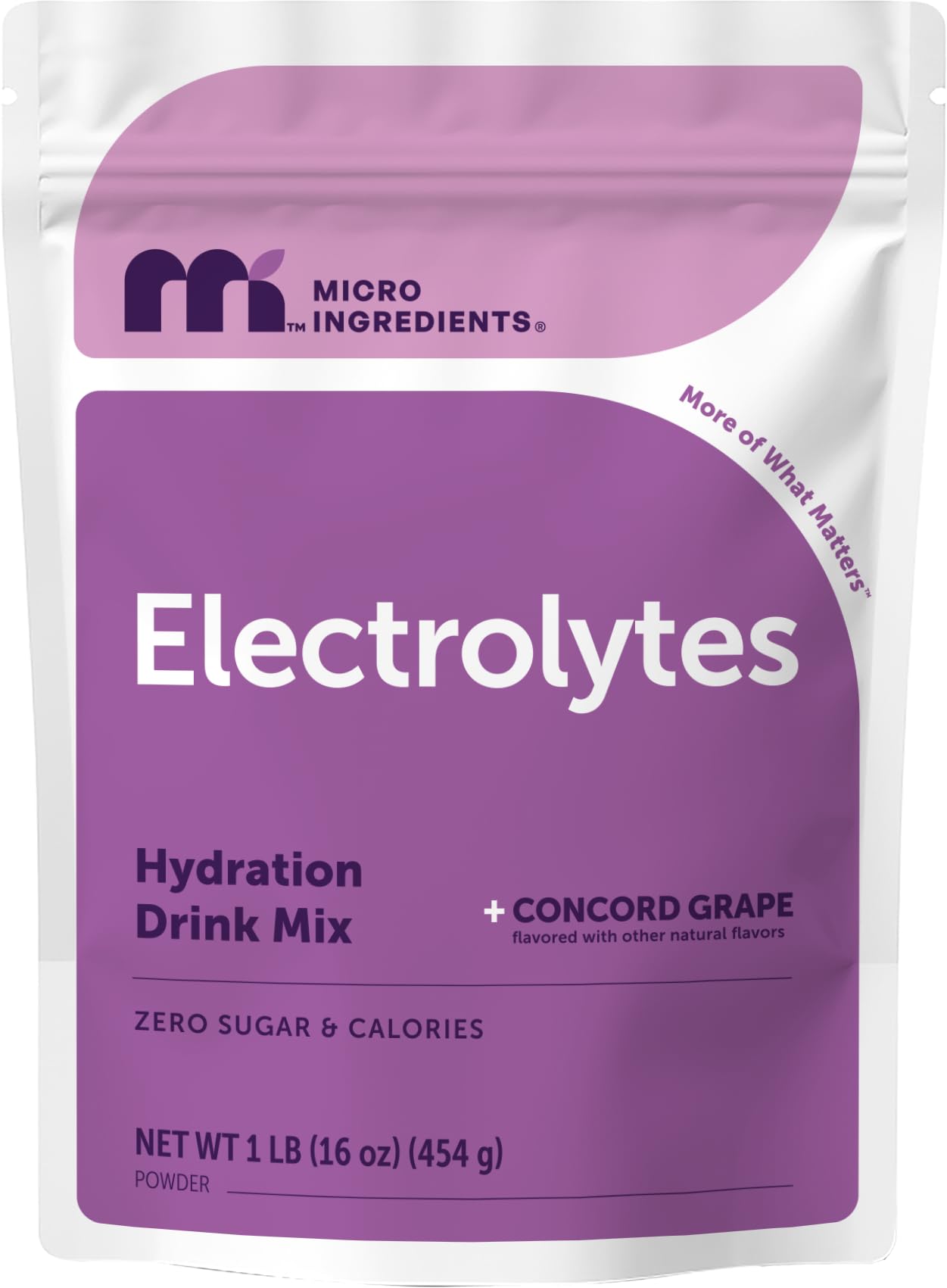 Micro Ingredients envase frontal mostrando 69 porciones y sabor uva