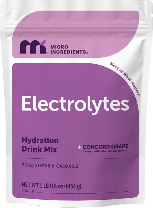 Micro Ingredients envase frontal mostrando 69 porciones y sabor uva