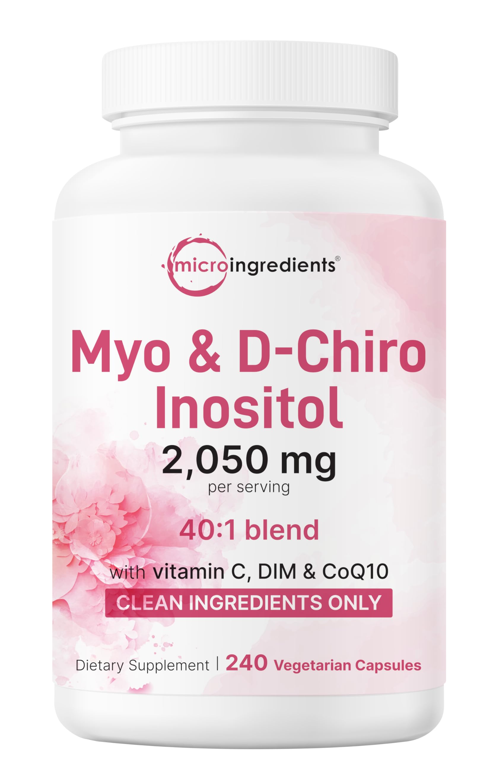 Micro Ingredients frasco frontal mostrando etiqueta y beneficios