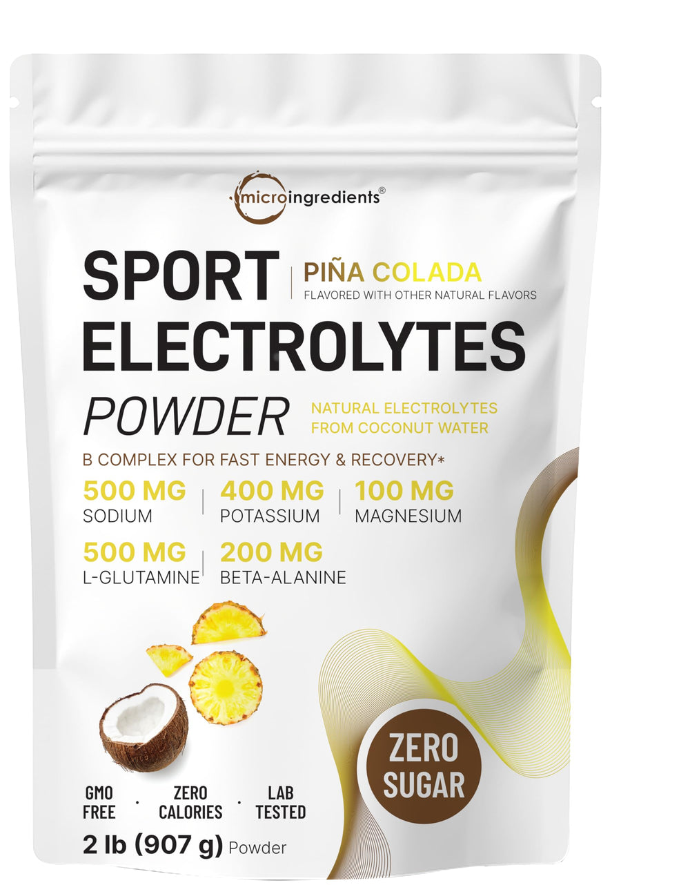 Micro Ingredients envase frontal mostrando etiqueta y beneficios