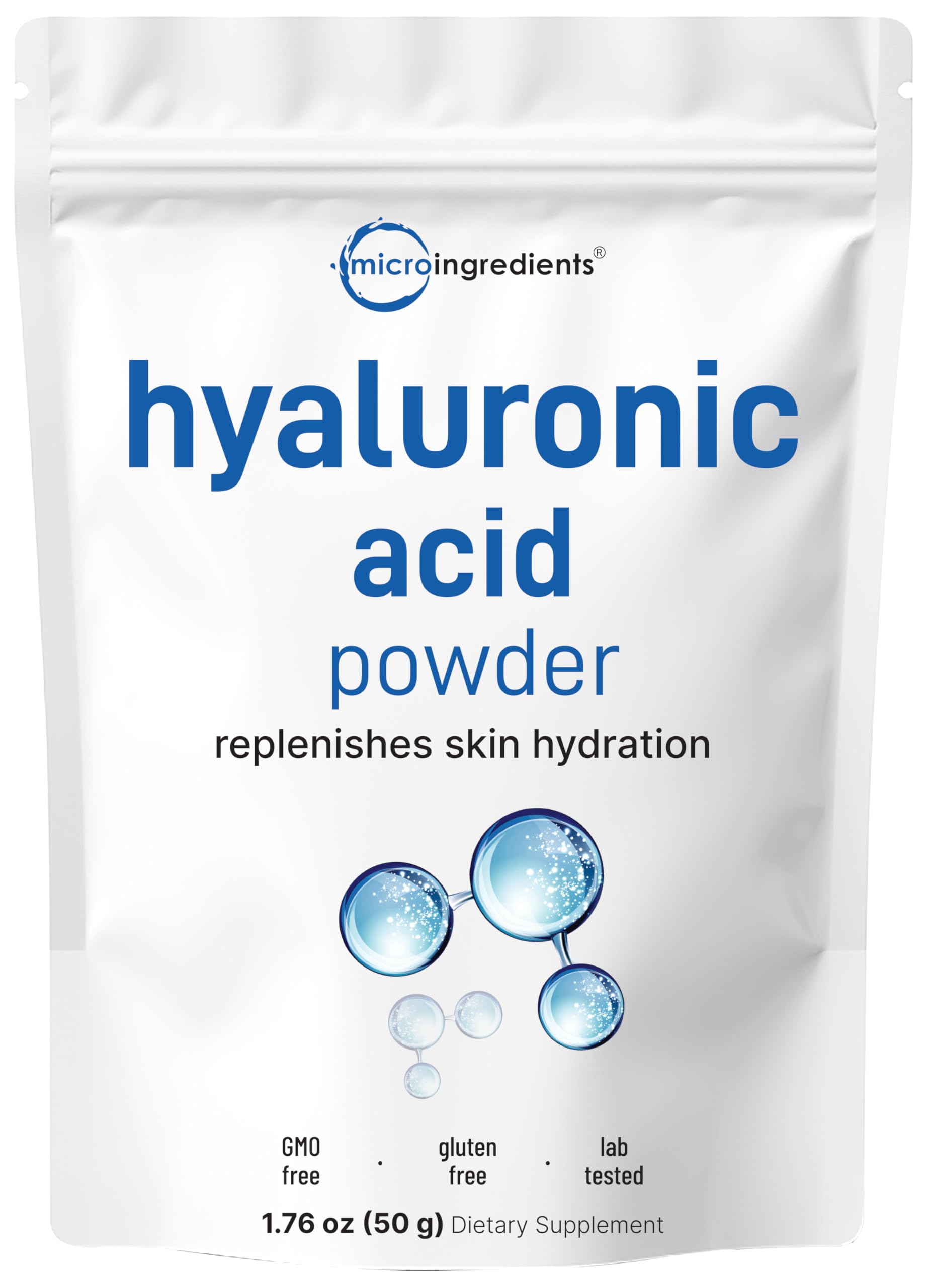 Micro Ingredients envase frontal mostrando etiqueta clara y beneficios de pureza