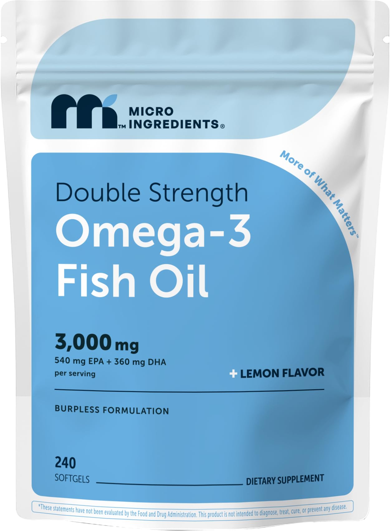 Micro Ingredients frente del envase mostrando 240 cápsulas y beneficio de alta potencia
