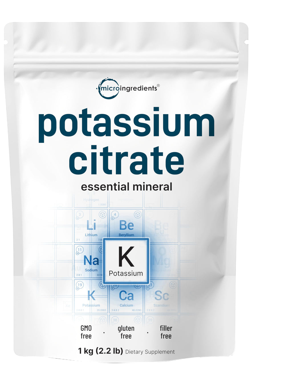 Micro Ingredients envase frontal mostrando 1 kg y limpieza del producto