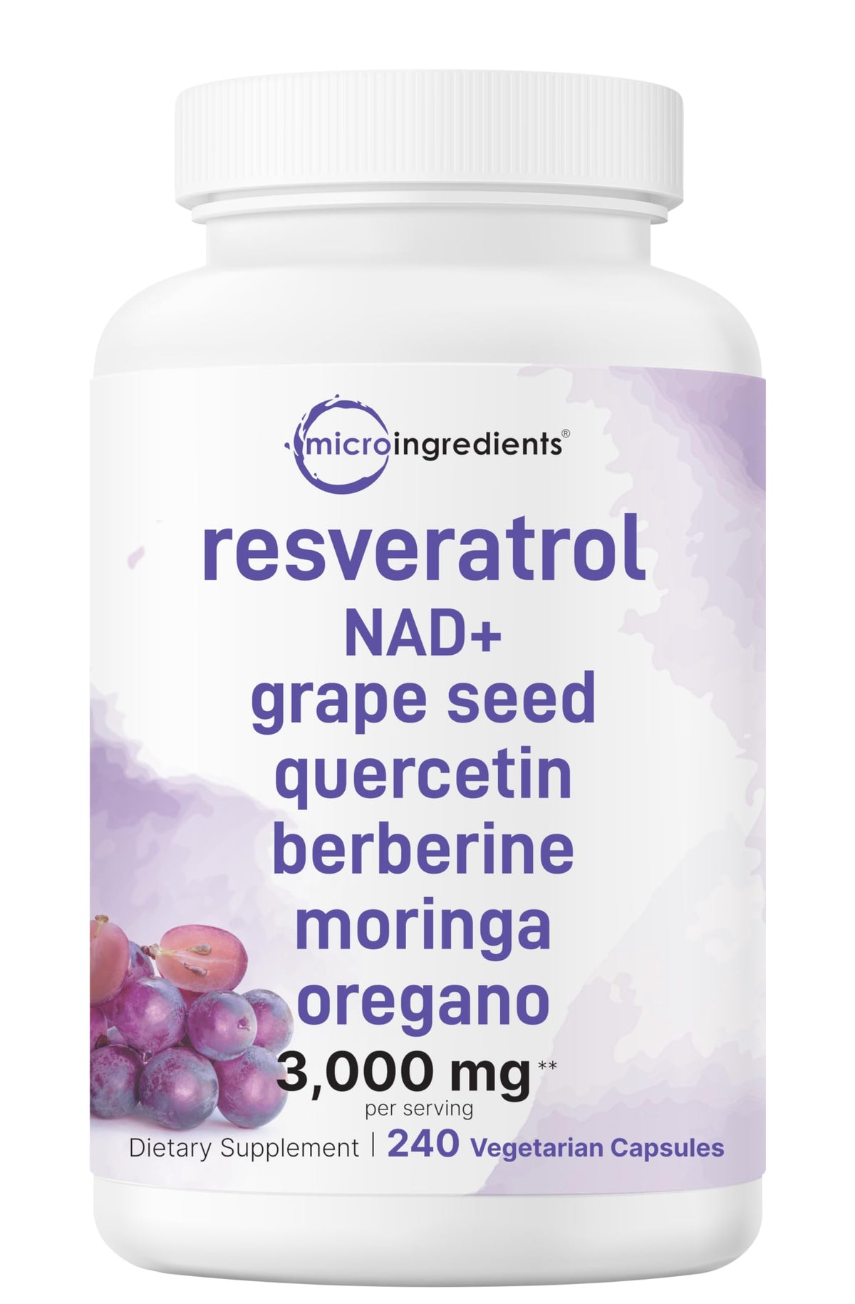 Micro Ingredients envase frontal mostrando la etiqueta y beneficios claros