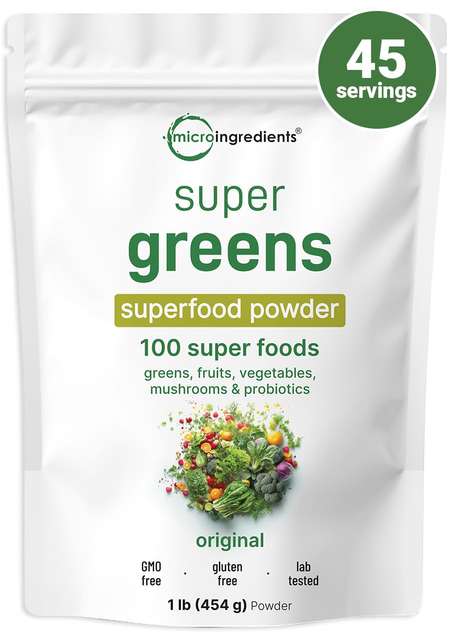 Micro Ingredients envase frontal mostrando 100 superalimentos y formato práctico