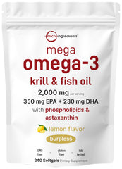 Micro Ingredients frasco frontal mostrando etiqueta y beneficios clave