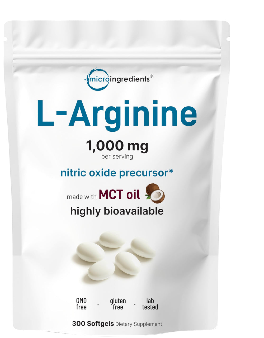 Micro Ingredients bote frontal con 300 cápsulas, presentación clara y profesional
