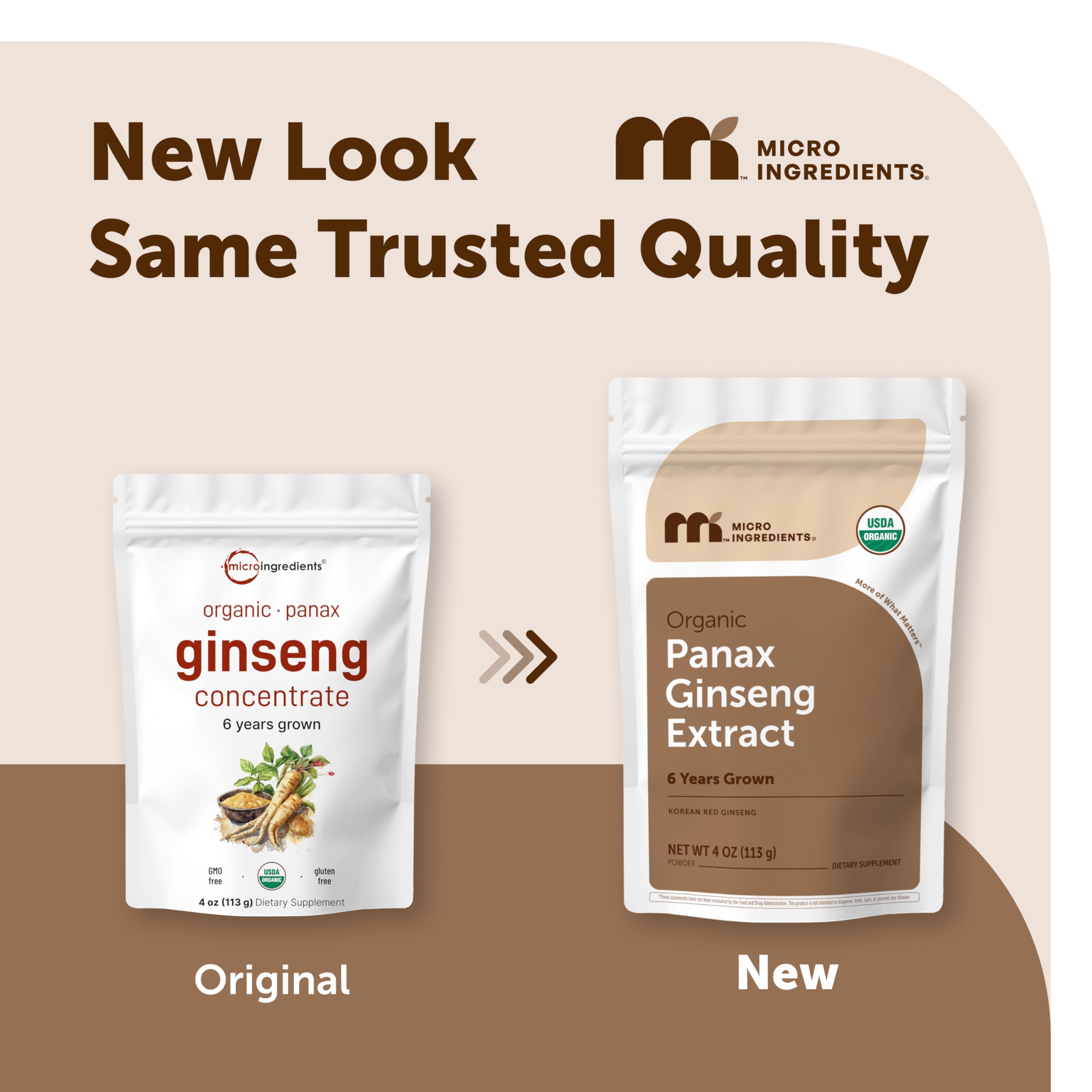 Micro Ingredients primer plano del polvo de ginseng, textura fina para mezclas suaves