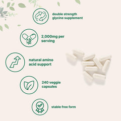 Micro Ingredients polvo de glicina en detalle que transmite pureza y buena disolución