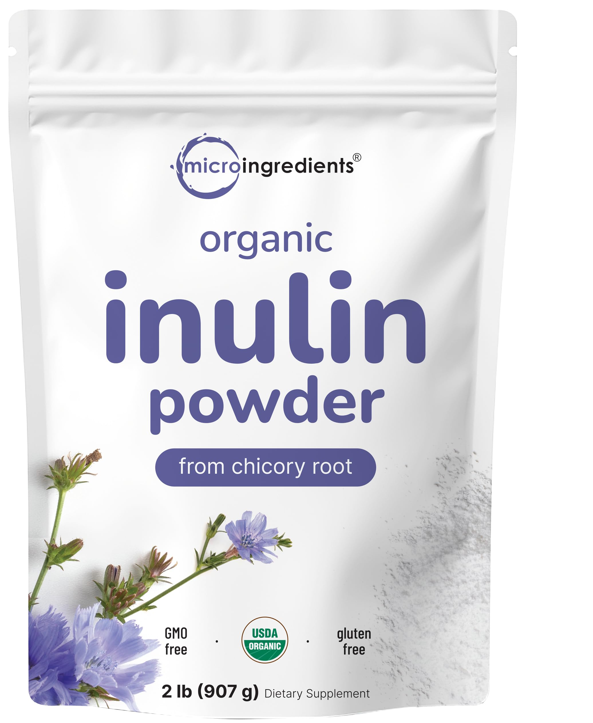 Micro Ingredients paquete frontal 2 lb que muestra presentación y marca, ideal para suministro prolongado