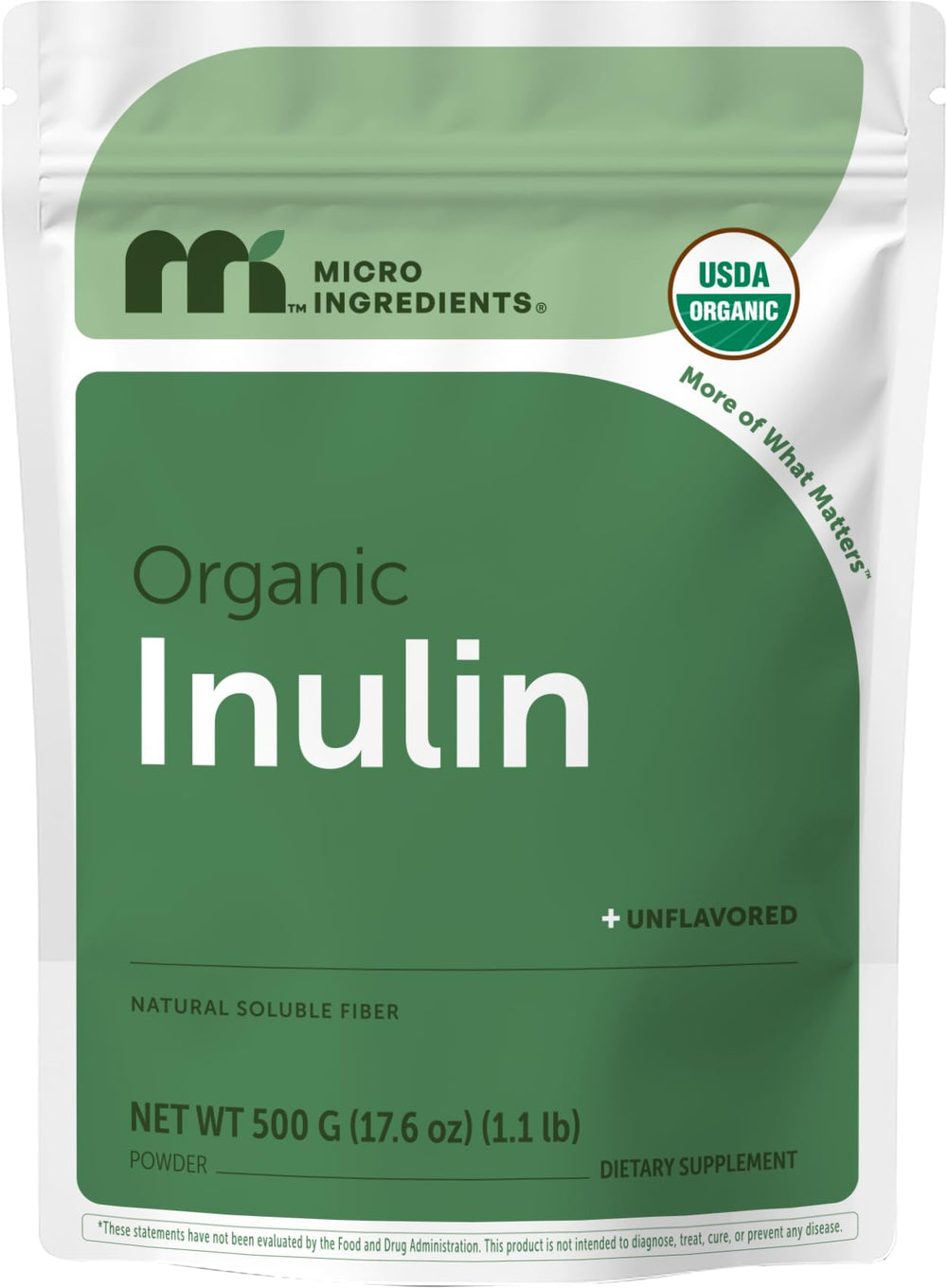 Micro Ingredients envase frontal mostrando diseño y tamaño práctico