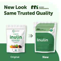 Micro Ingredients polvo fino de inulina detalle de textura fácil disolución