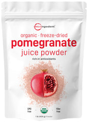 Micro Ingredients frasco frontal del polvo de jugo de granada, envase claro y limpio