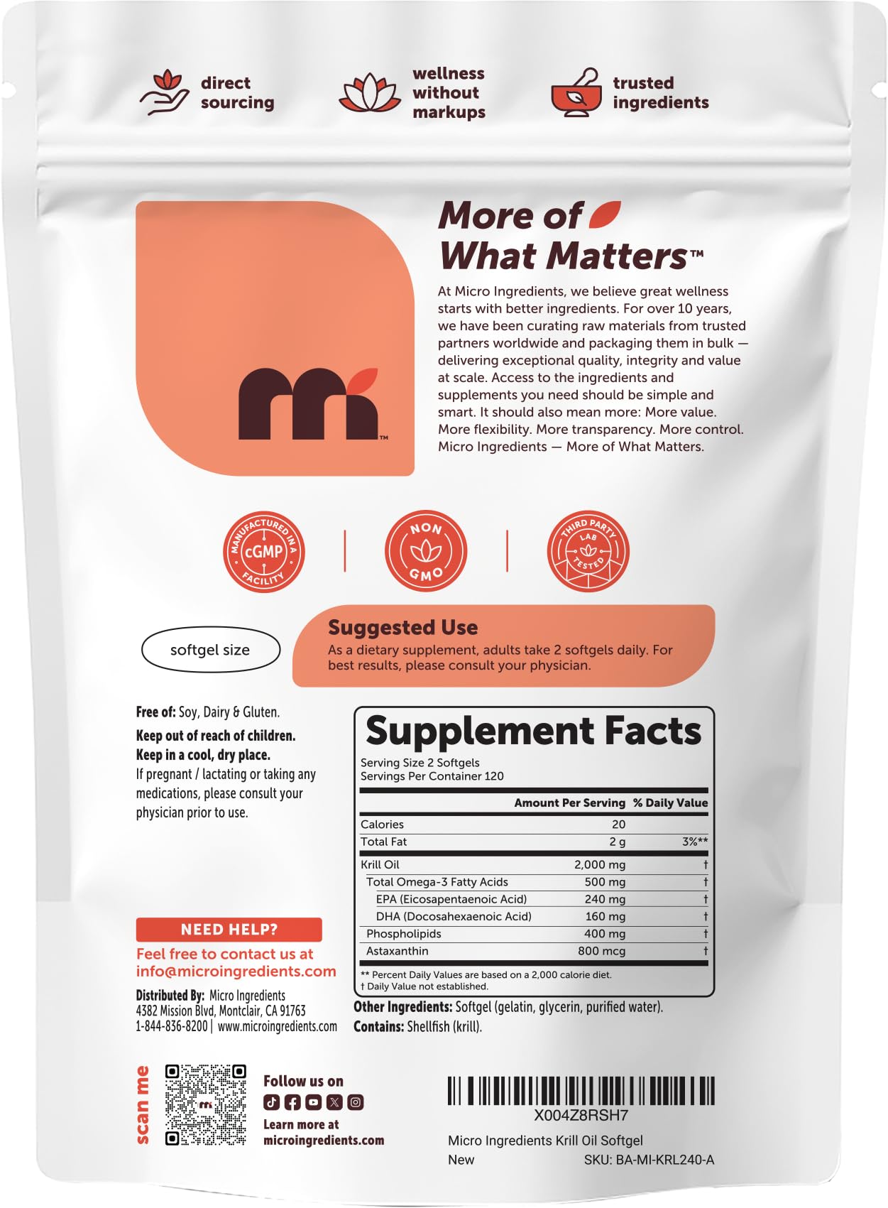 Micro Ingredients persona tomando cápsula, uso diario fácil y conveniente