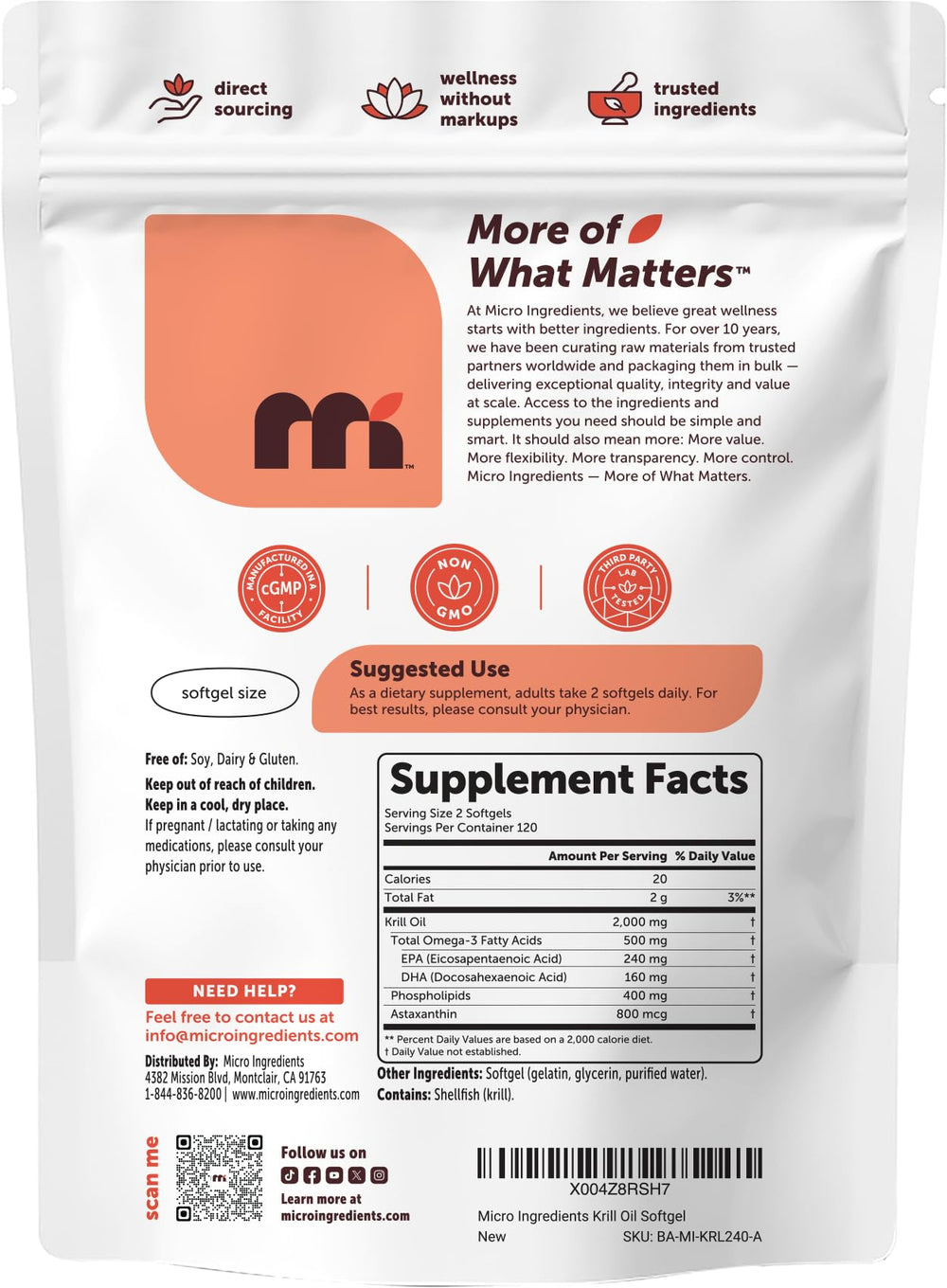 Micro Ingredients persona tomando cápsula, uso diario fácil y conveniente
