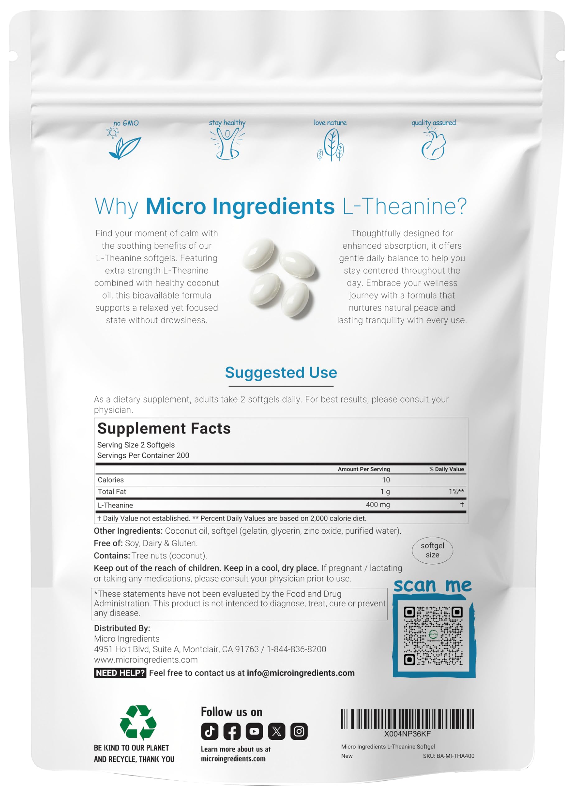 Micro Ingredients primer plano de textura de softgel con aceite de coco, muestra absorción mejorada