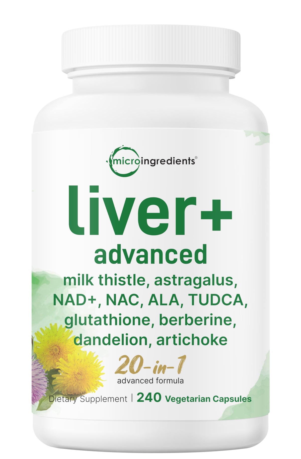 Micro Ingredients frontal del envase mostrando la marca y beneficios