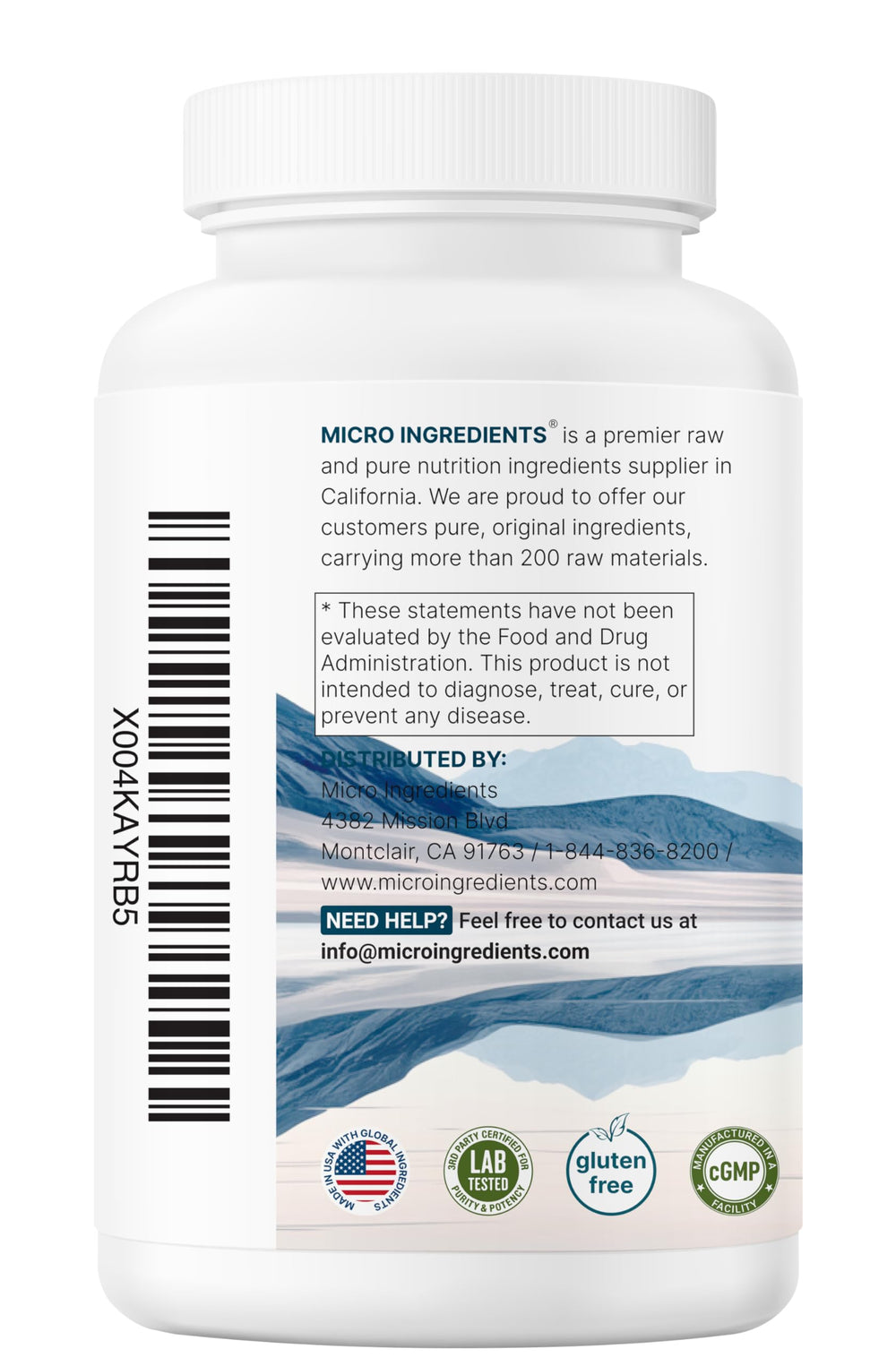 Micro Ingredients frasco sobre encimera de cocina en ambiente saludable y cotidiano